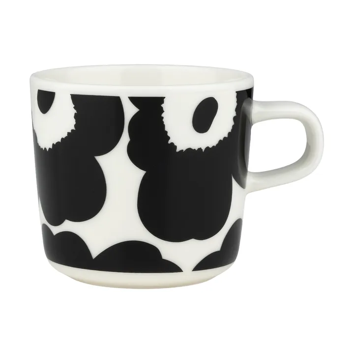 Unikko coffee cup 20 cl - Black-white - Marimekko
