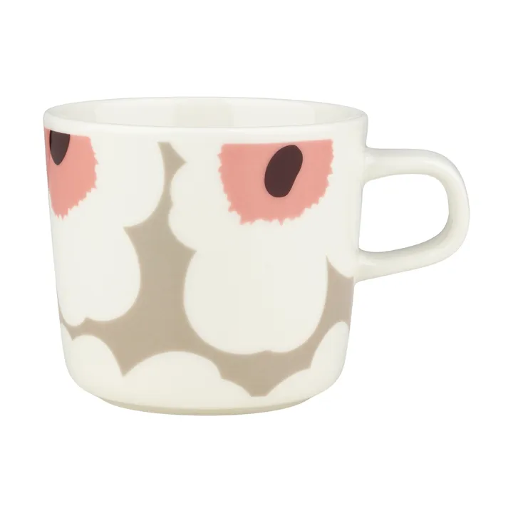 Unikko coffee cup 20 cl - White-clay-powder-dark wine - Marimekko