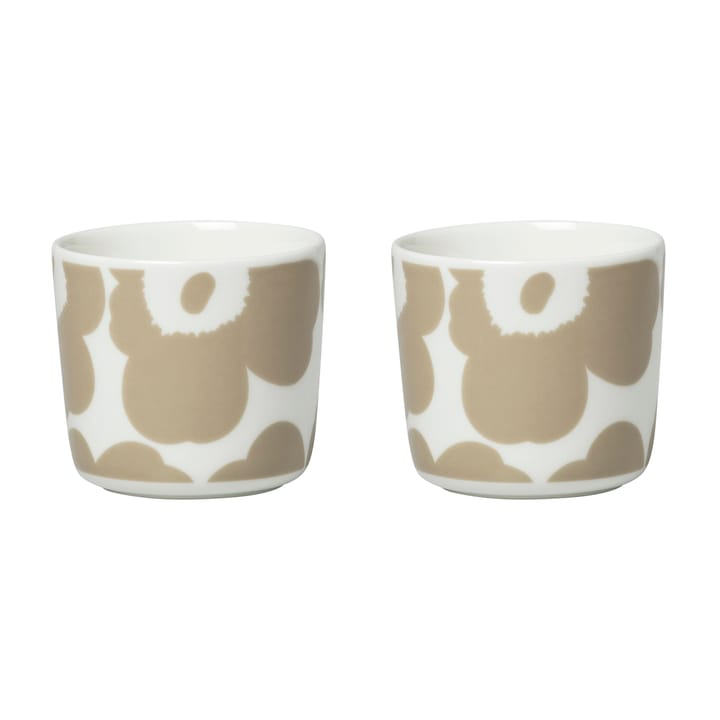 Unikko coffee cup without handle 20 cl 2-pack - white-beige - Marimekko