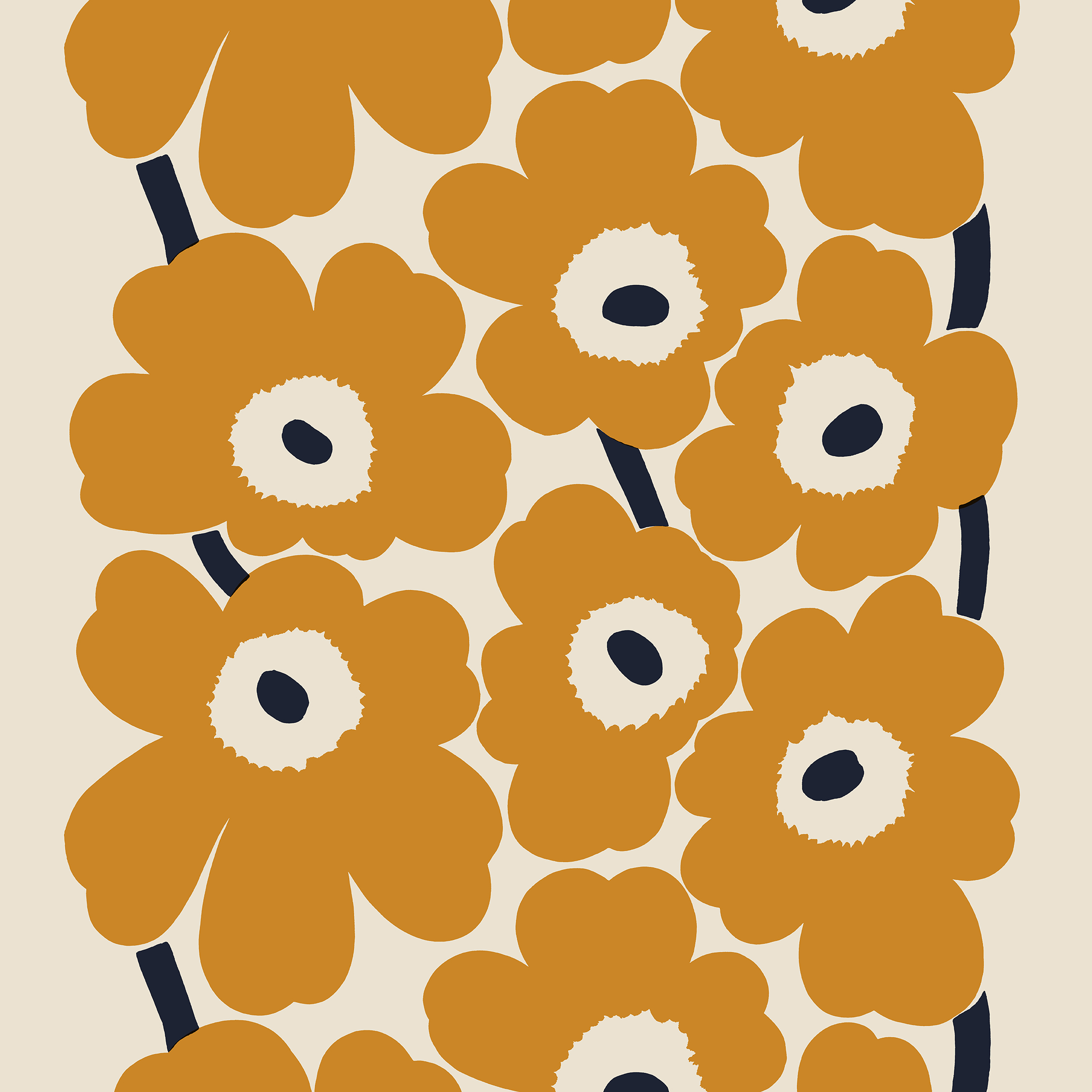 Unikko cotton fabric from Marimekko 