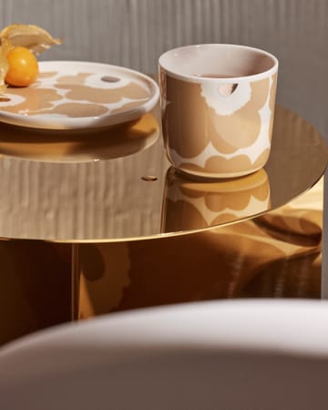 Unikko cup with saucer 20 cl 2 pack - Beige-white - Marimekko