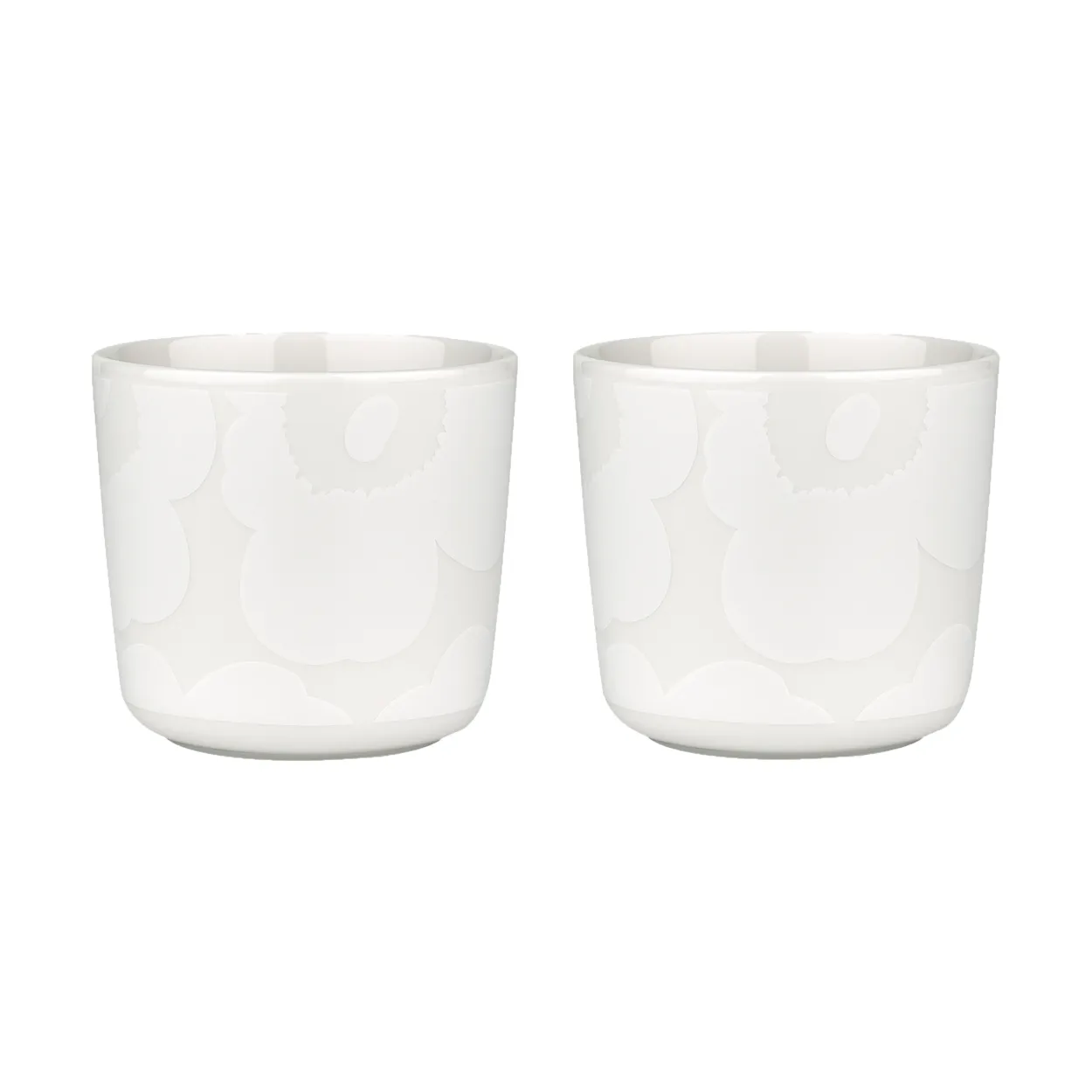 Marimekko Unikko cup without handle 20 cl 2 pack White-off white