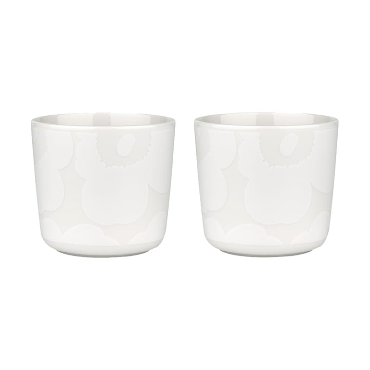 Unikko cup without handle 20 cl 2 pack - White-off white - Marimekko