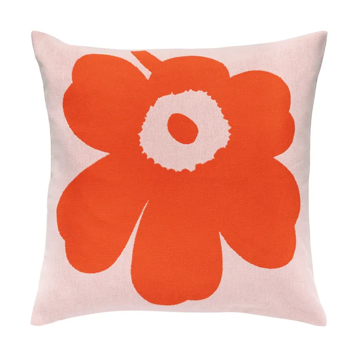 Unikko cushion cover 50x50 cm - Pink, orange red - Marimekko