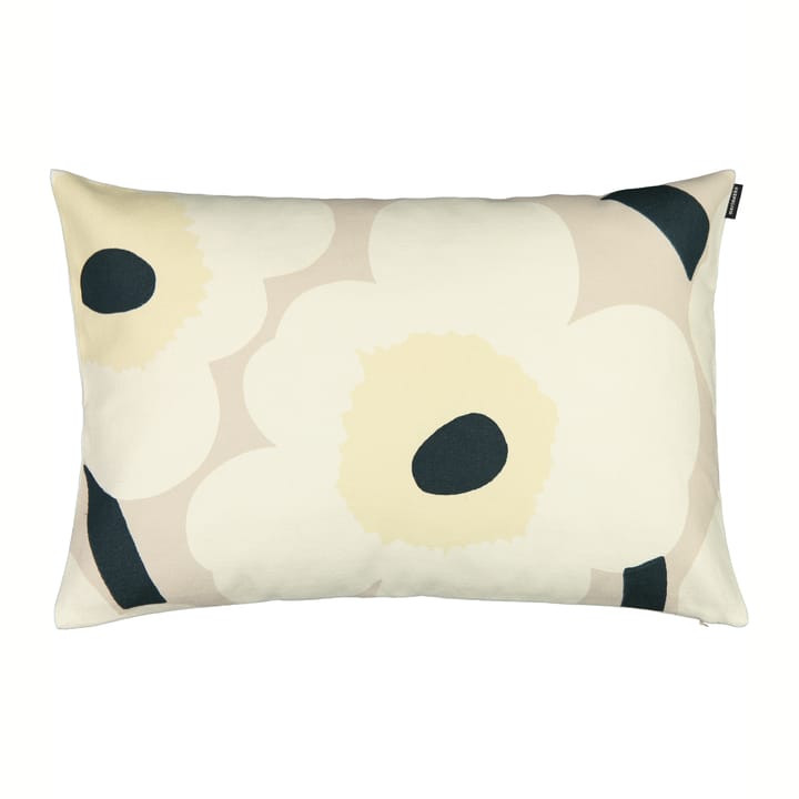 Unikko cushion cover cotton-linen 40x60 cm - beige-dark green - Marimekko