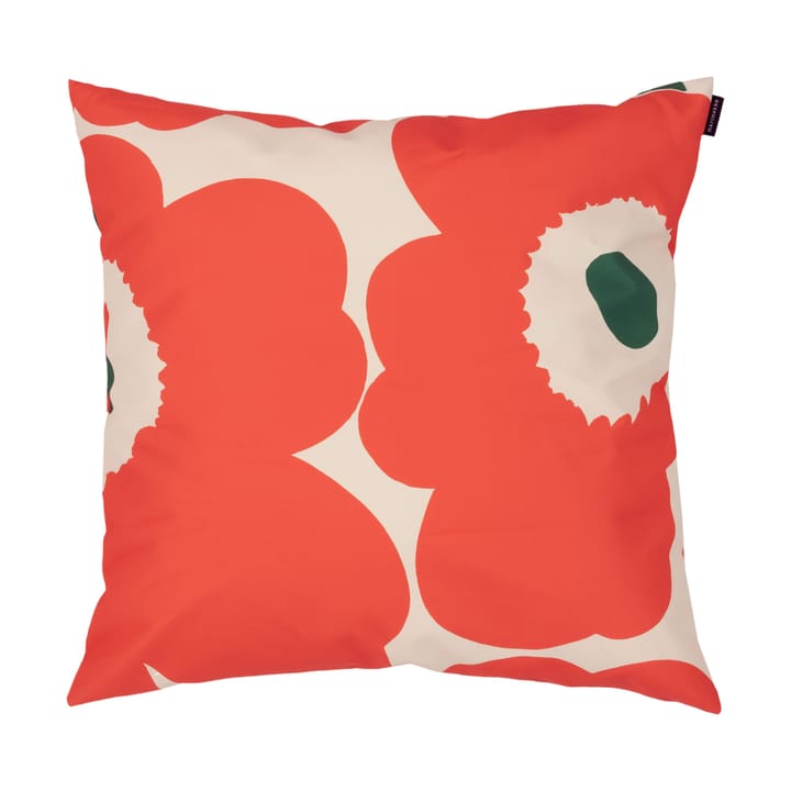 Unikko cushion cover polyester 50x50 cm - Cotton-orange-green - Marimekko