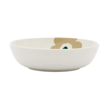 Unikko deep plate - Beige-white-light sand-dark green - Marimekko