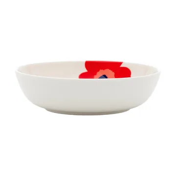 Unikko deep plate - White-red-blue - Marimekko