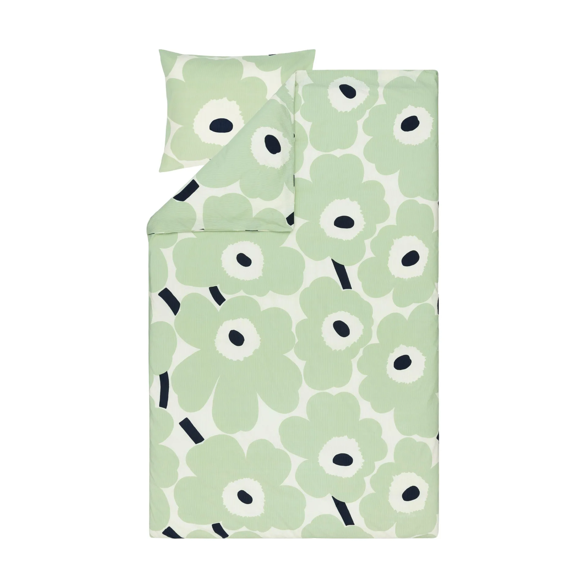 Unikko duvet cover 150x210 cm, Off white-sage-dark blue Marimekko