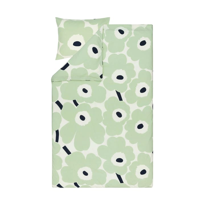 Unikko duvet cover 150x210 cm, Off white-sage-dark blue Marimekko
