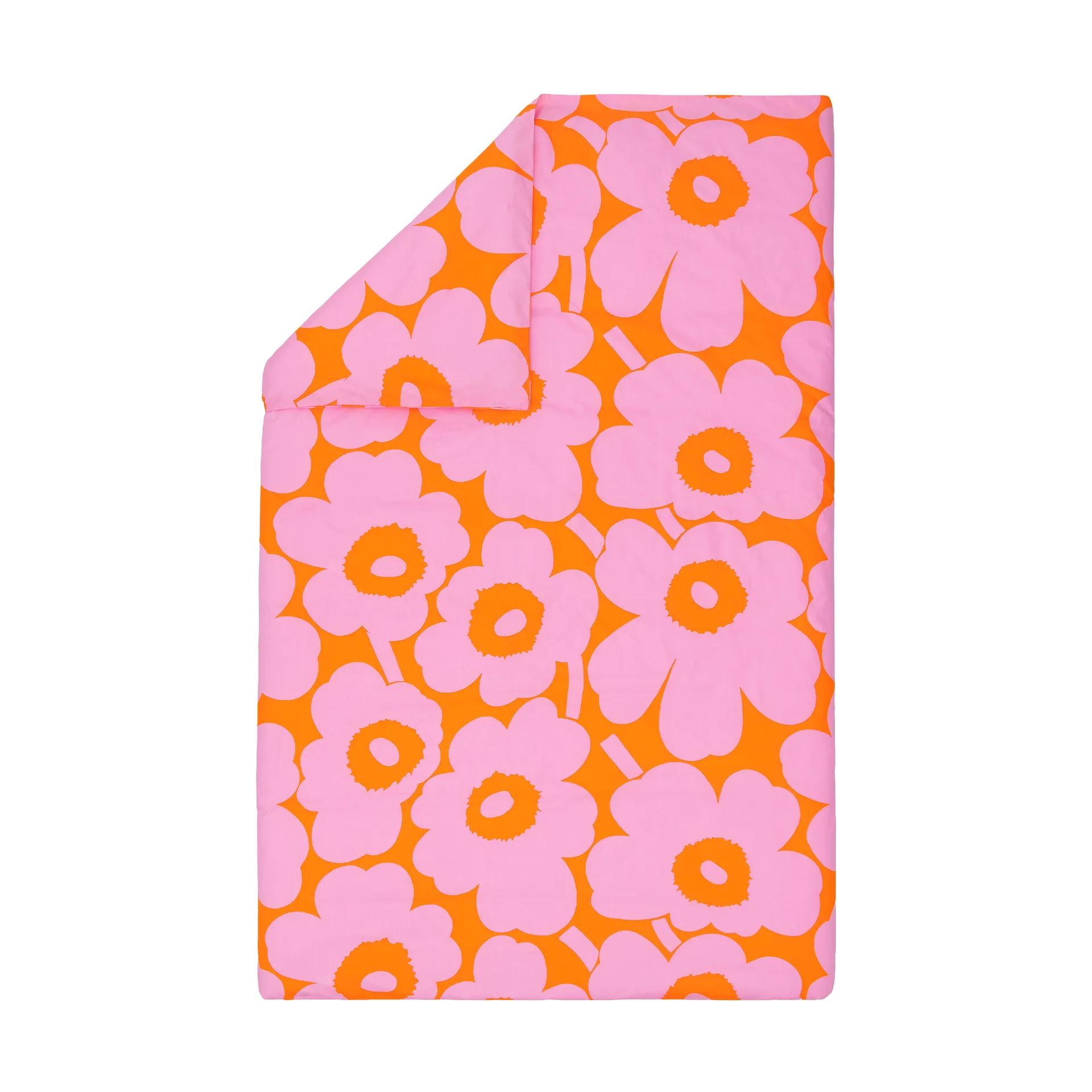 Unikko duvet cover 150x210 cm, Orange-pink Marimekko