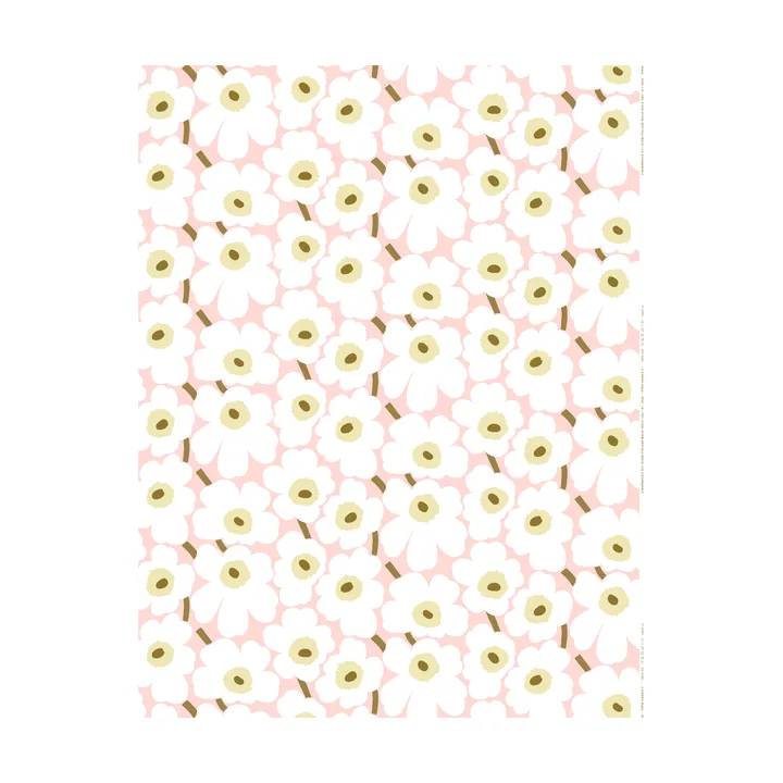 Unikko fabric - Pink-natural white-sand - Marimekko