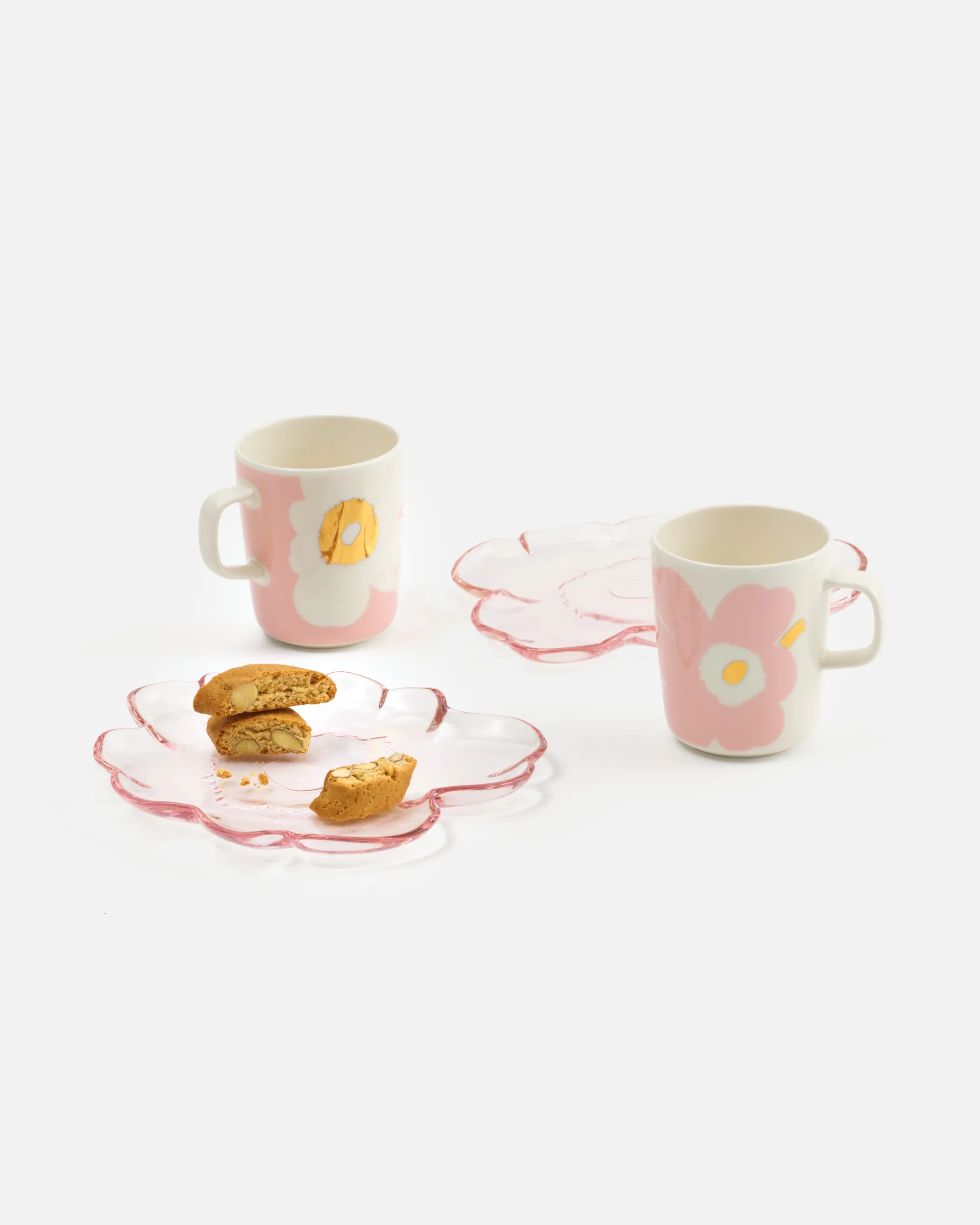 Unikko glass plate 20 cm, Light pink Marimekko