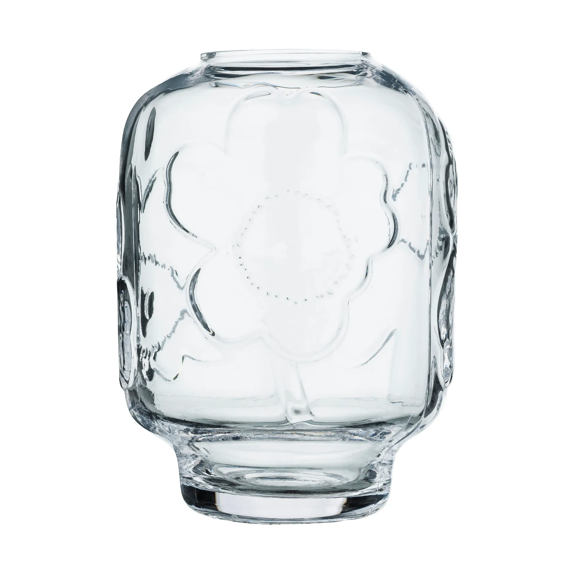 Unikko glass vase, Clear, 18 cm Marimekko