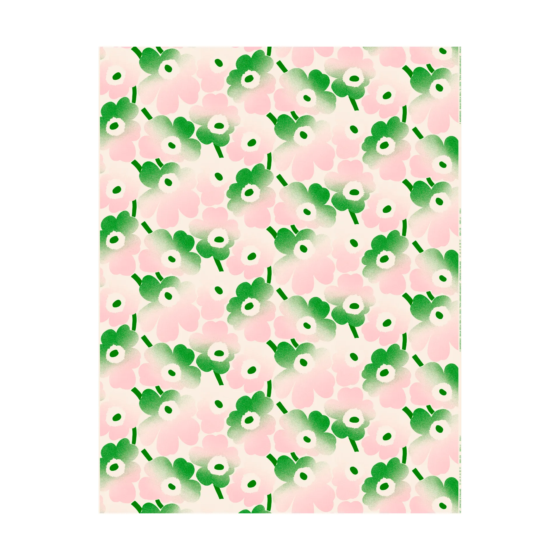 Unikko Häivähdys fabric, Green Marimekko