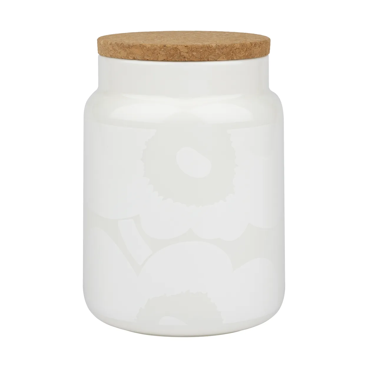 Marimekko Unikko jar 1.2 l White | Scandinavian Design | Boxes & jars | White