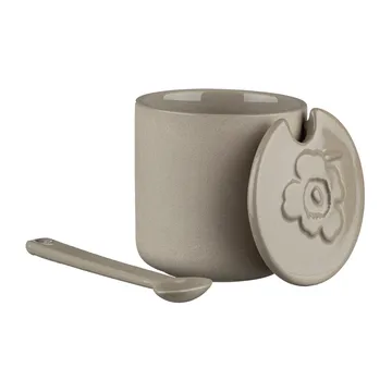 Unikko jar with lid and spoon - terra - Marimekko