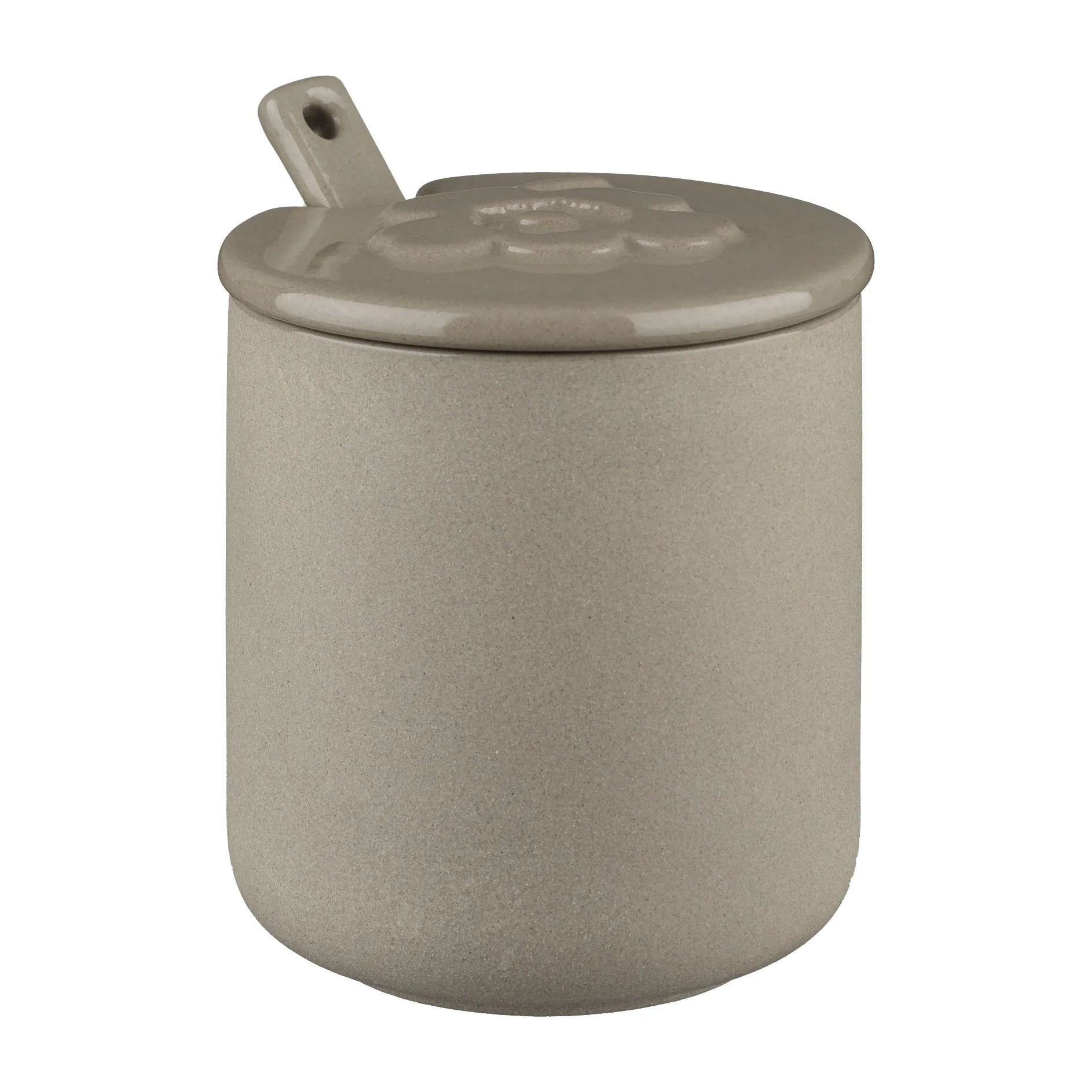 Unikko jar with lid and spoon, terra Marimekko