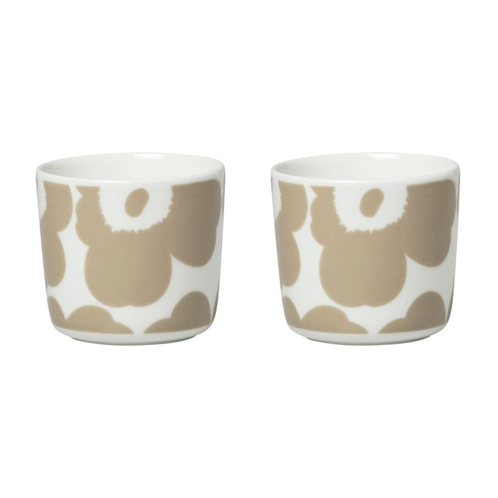 Unikko kaffecup without handle 20 cl 2-pack - white-beige - Marimekko