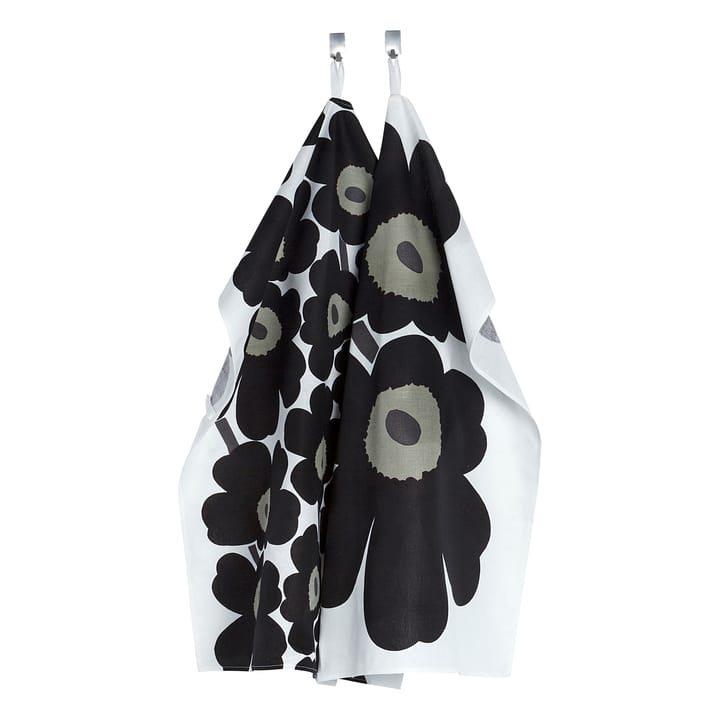 Unikko kitchen towel 2-pack - black-white - Marimekko