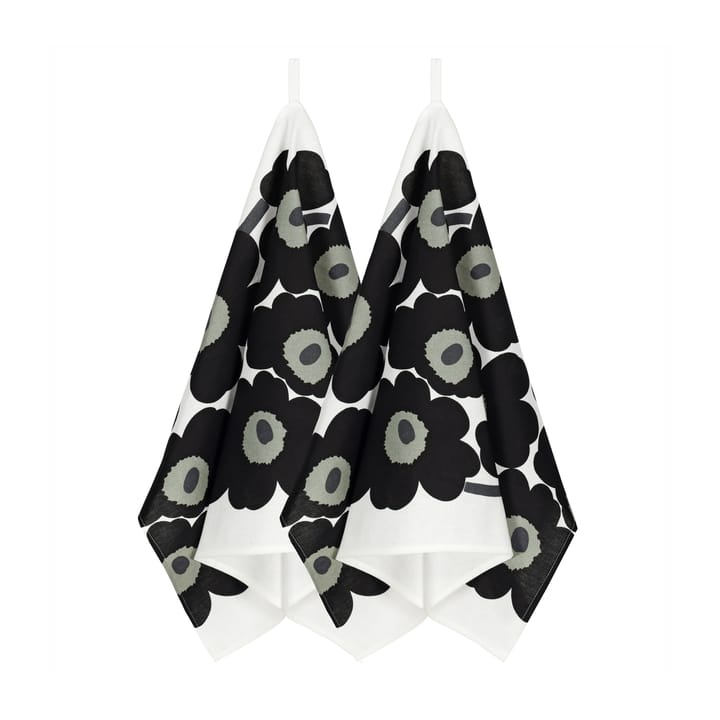 Unikko kitchen towel 2-pack - White-black - Marimekko