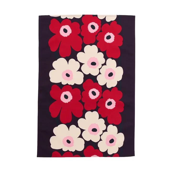 Unikko kitchen towel 47x70 cm - Plum-cranberry-off white-rose - Marimekko