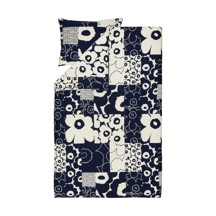 Unikko kollaasi duvet cover 150x210 cm, Off-white-dark blue Marimekko