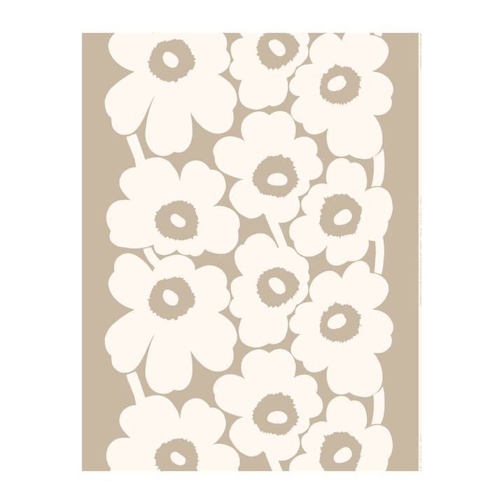 Unikko linen fabric - beige-white - Marimekko