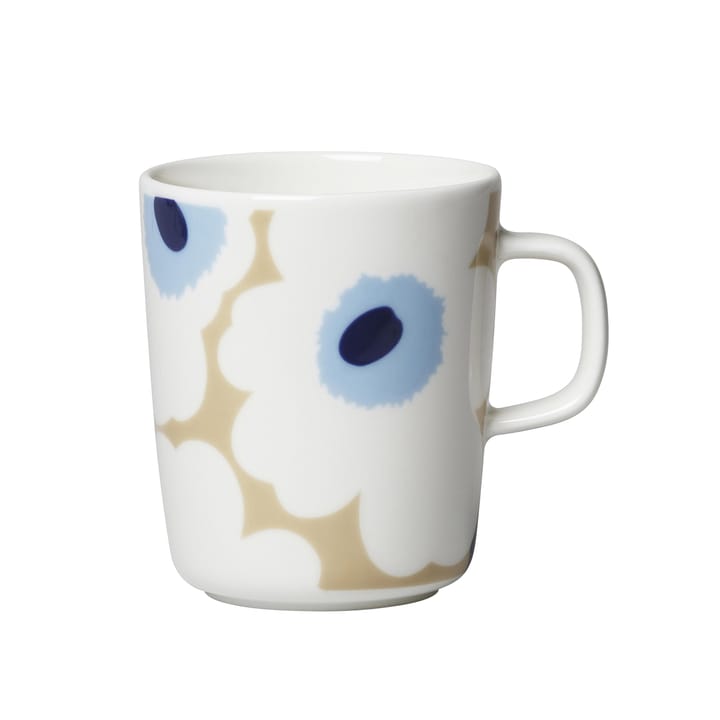 Unikko mug 25 cl - beige-offwhite-blue - Marimekko