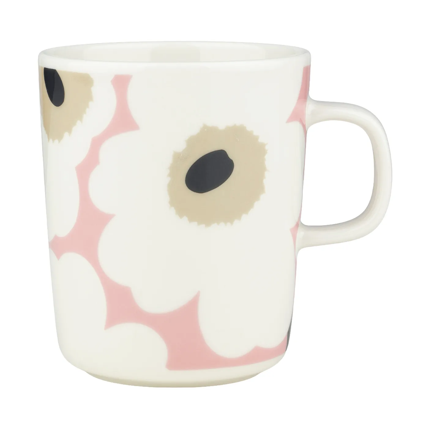 Unikko mug 25 cl, Off white-pink-sand-charcoal Marimekko