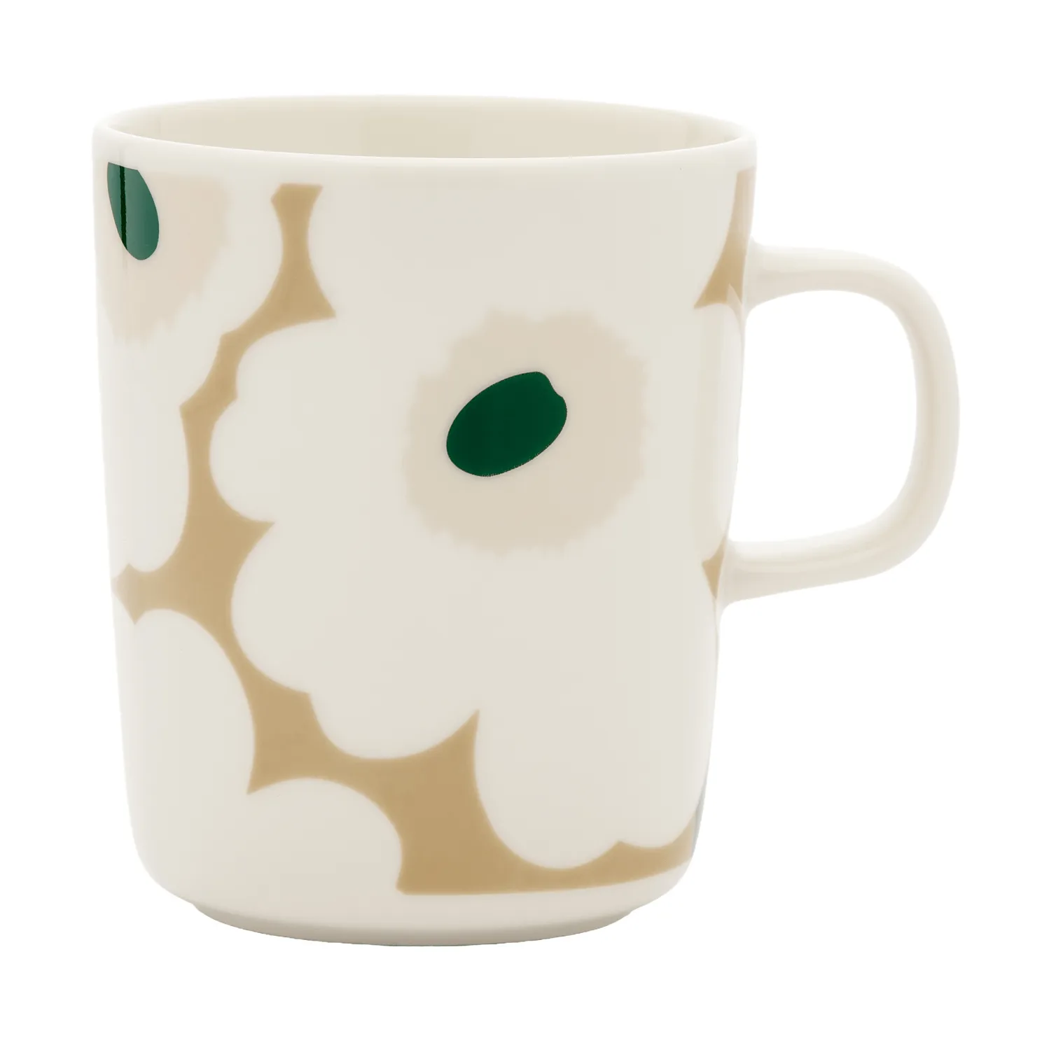 Unikko mug 25 cl, White-beige-light sand-dark green Marimekko