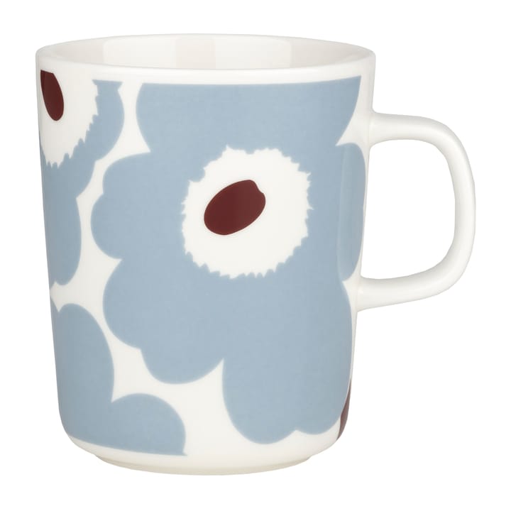 Unikko mug 25 cl - White-blue grey-wine red - Marimekko