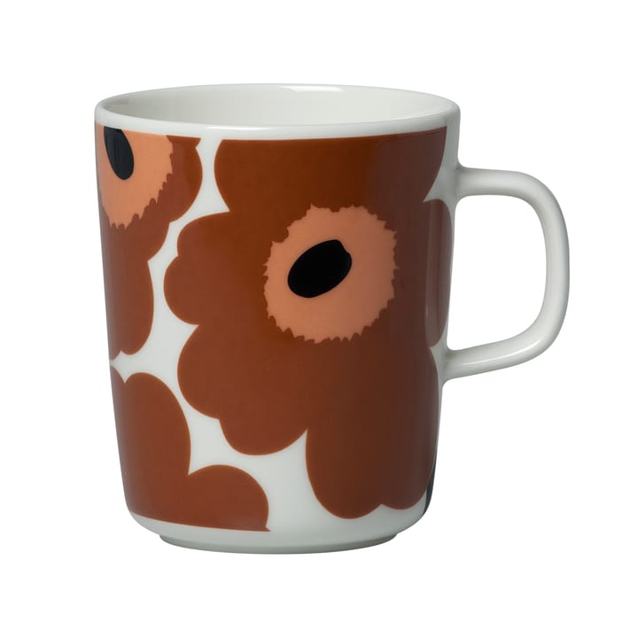 Unikko mug 25 cl - white-brown-black - Marimekko