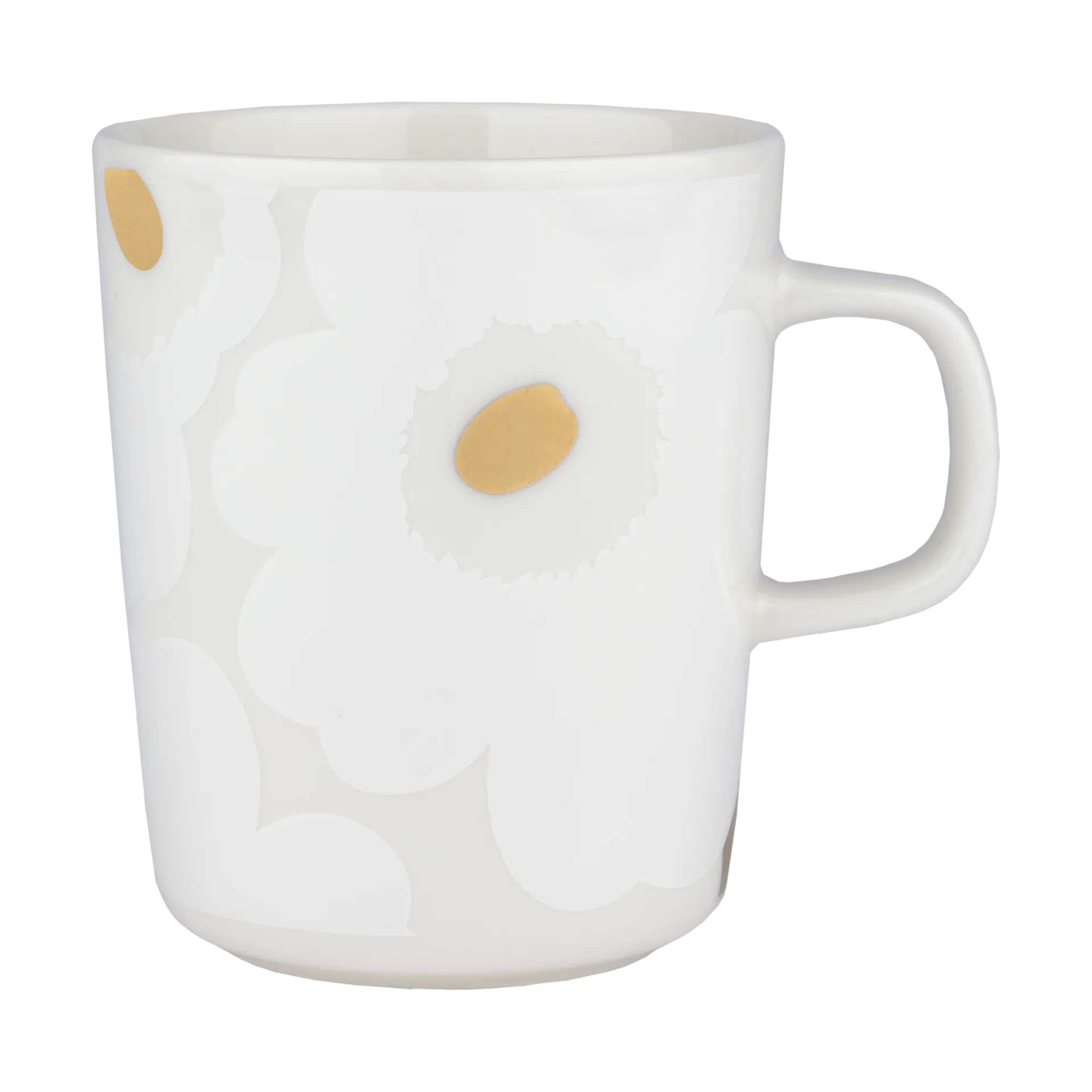 Unikko mug 25 cl, White-gold Marimekko