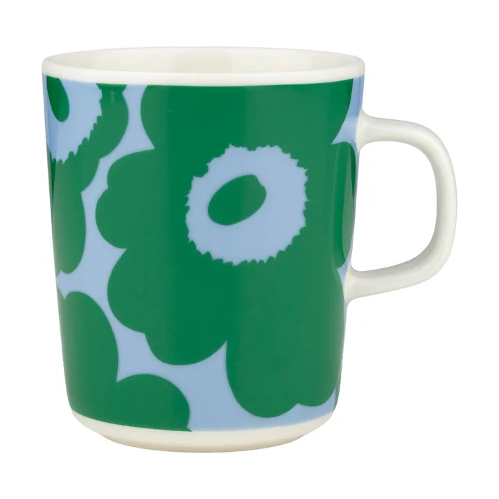 Unikko mug 25 cl - White-green-light blue - Marimekko