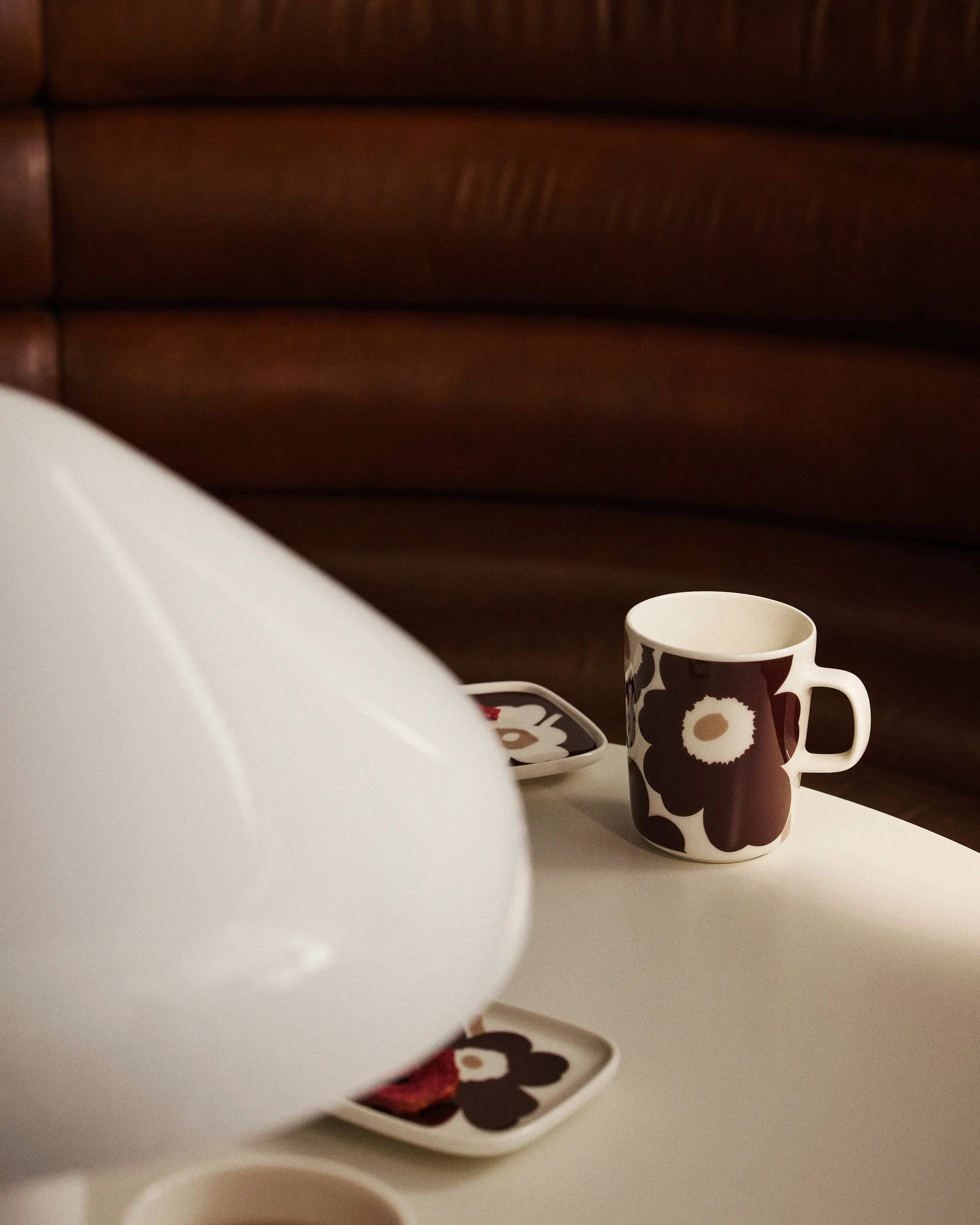 Unikko mug 2.5 dl 2 pack, Clay-dark wine-white Marimekko