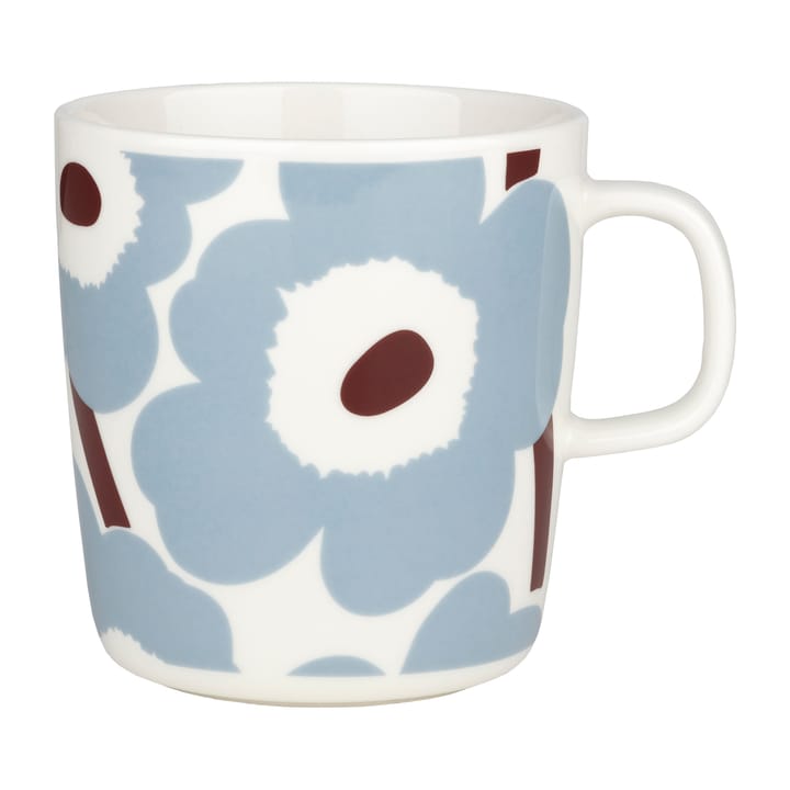 Unikko mug 40 cl, White-blue grey-wine red Marimekko