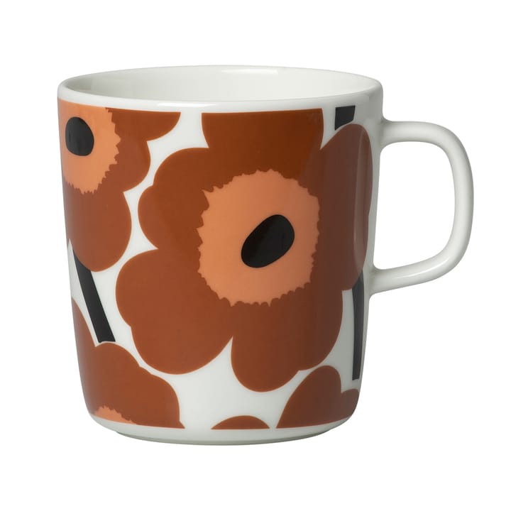 Unikko mug 40 cl - white-brown-black - Marimekko
