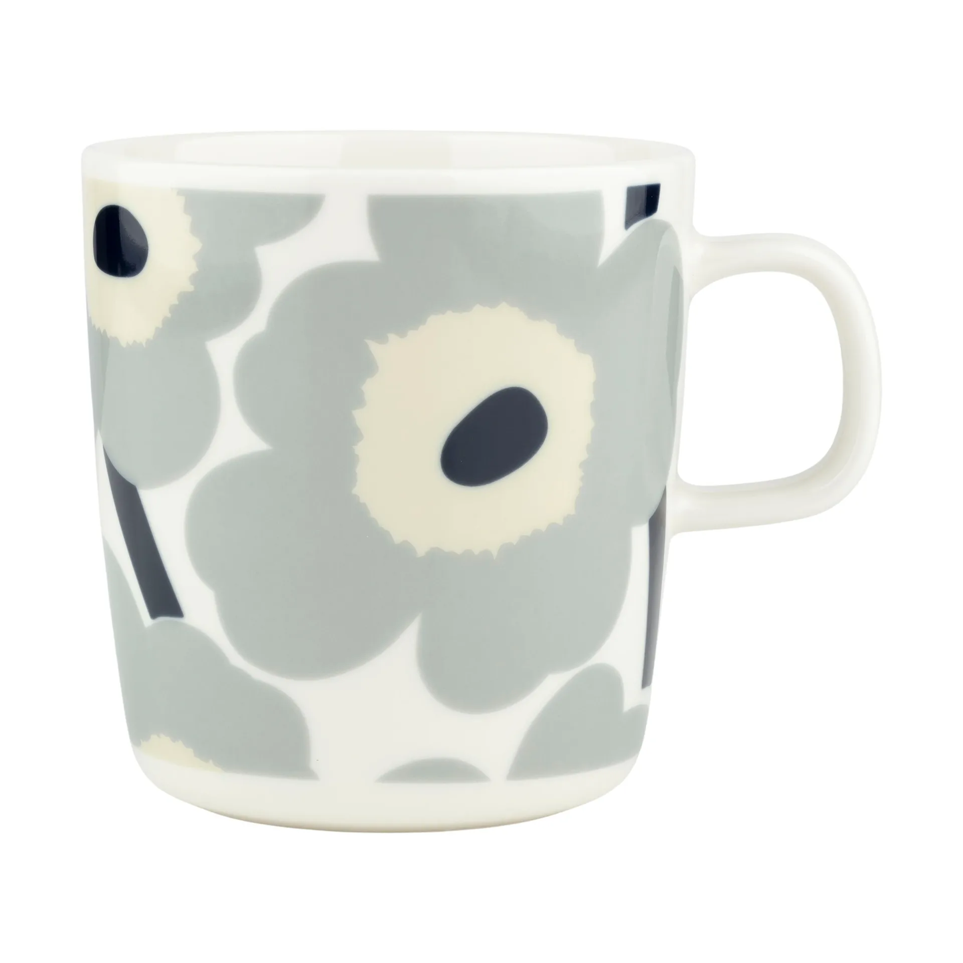 Unikko mug 40 cl, White-light grey-sand-dark blue Marimekko
