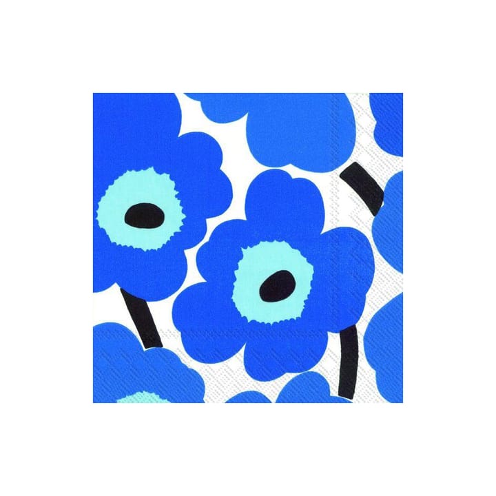 Unikko napkin 33x33 cm 20-pack - blue - Marimekko