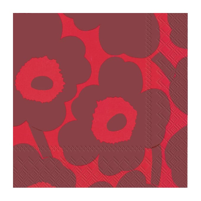 Unikko napkin 33x33 cm 20-pack - Red-red - Marimekko