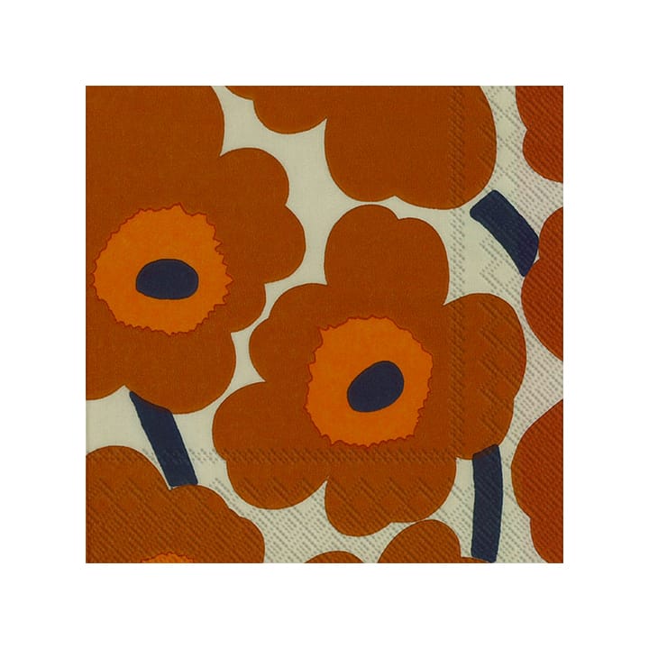 Unikko napkin 33x33 cm 20-pack - terracotta - Marimekko