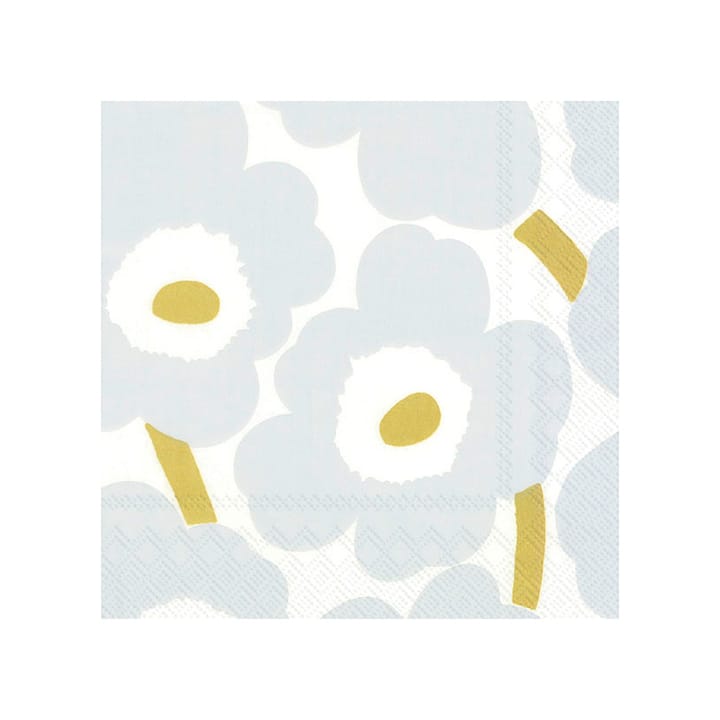 Unikko napkin 33x33 cm 20-pack - white-silver - Marimekko