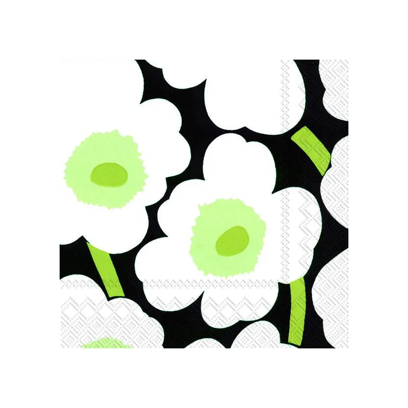 Unikko napkin 40x40 cm 20-pack, black Marimekko