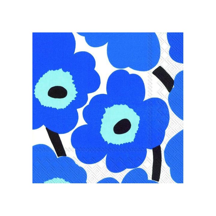 Unikko napkin 40x40 cm 20-pack - blue - Marimekko