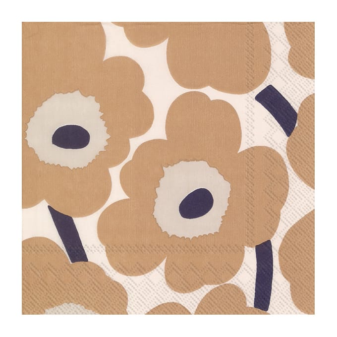 Unikko napkins 33x33 cm 20-pack, Cream linen Marimekko