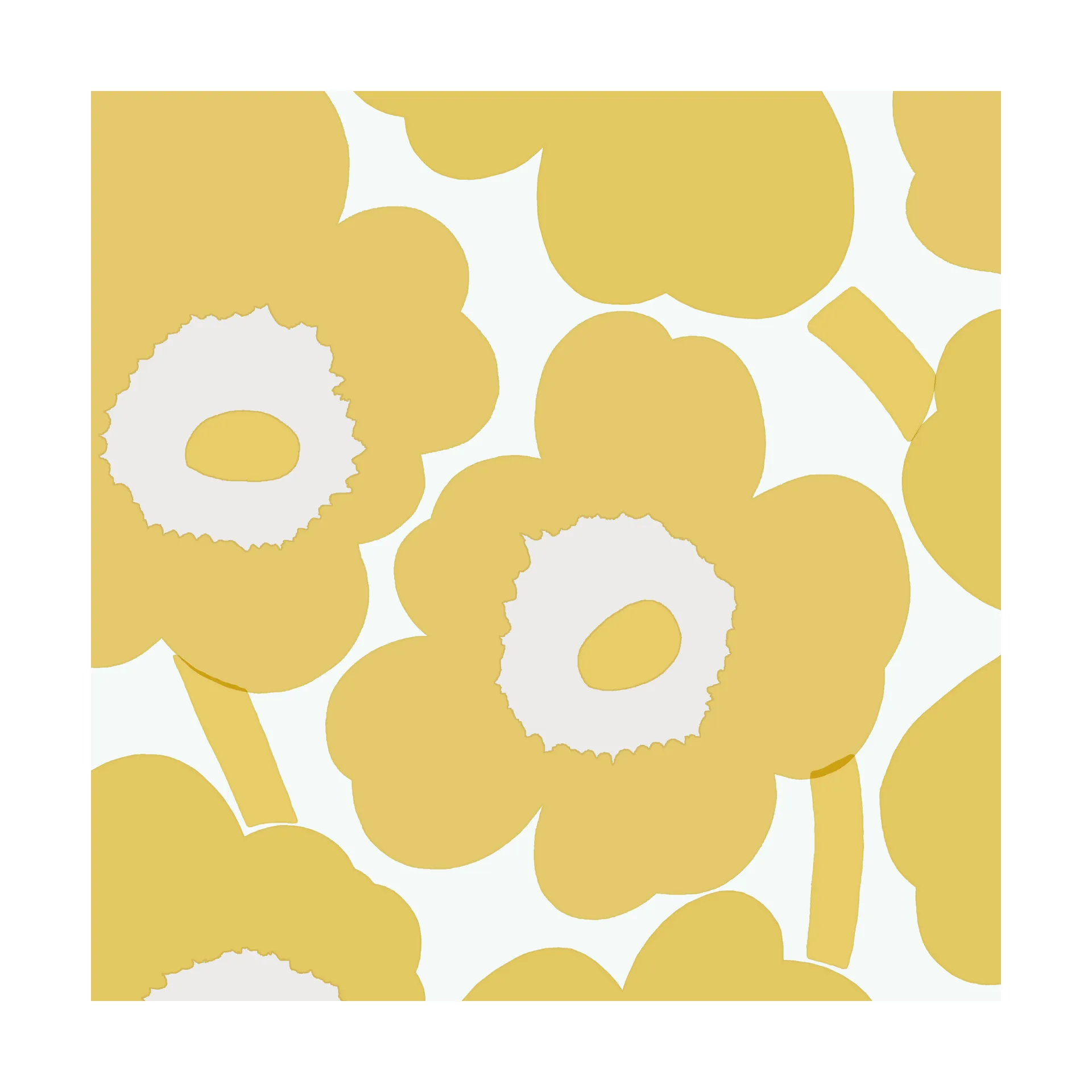 Unikko napkins 33x33 cm 20-pack, Gold Marimekko