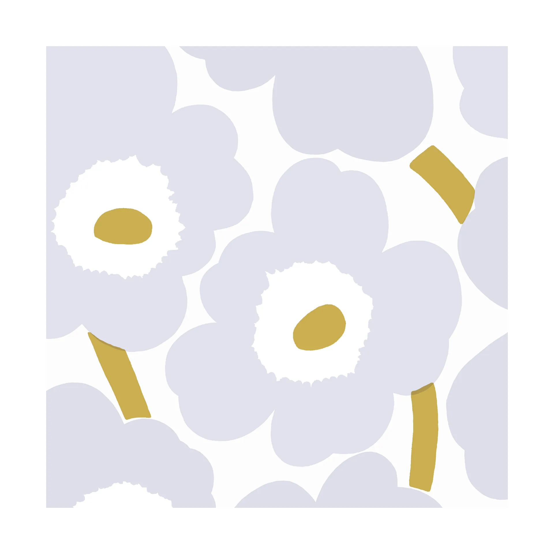 Unikko napkins 33x33 cm 20-pack, Gray Marimekko