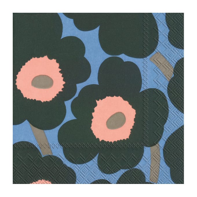 Unikko napkins 33x33 cm 20-pack, Green-blue Marimekko
