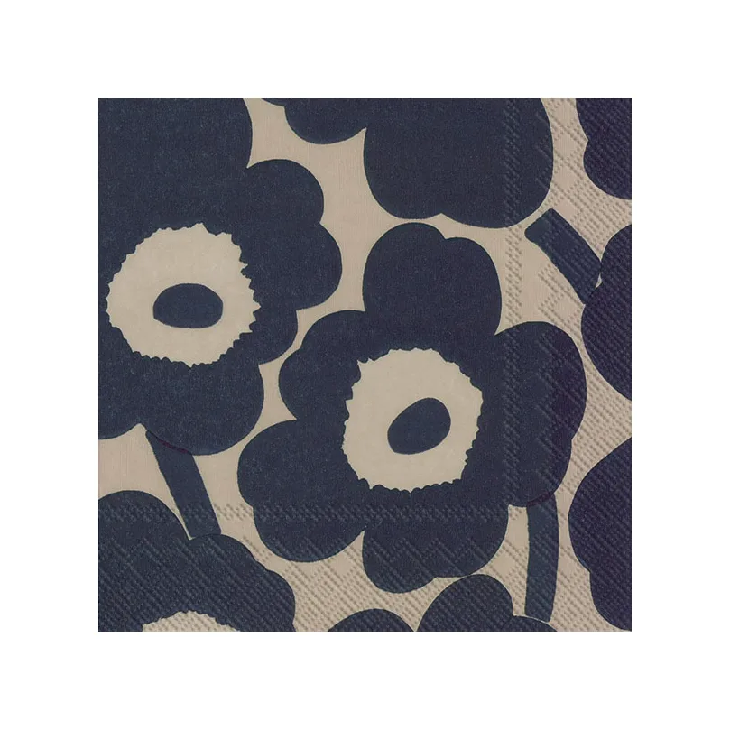 Unikko napkins 33x33 cm 20-pack, linen-blue Marimekko